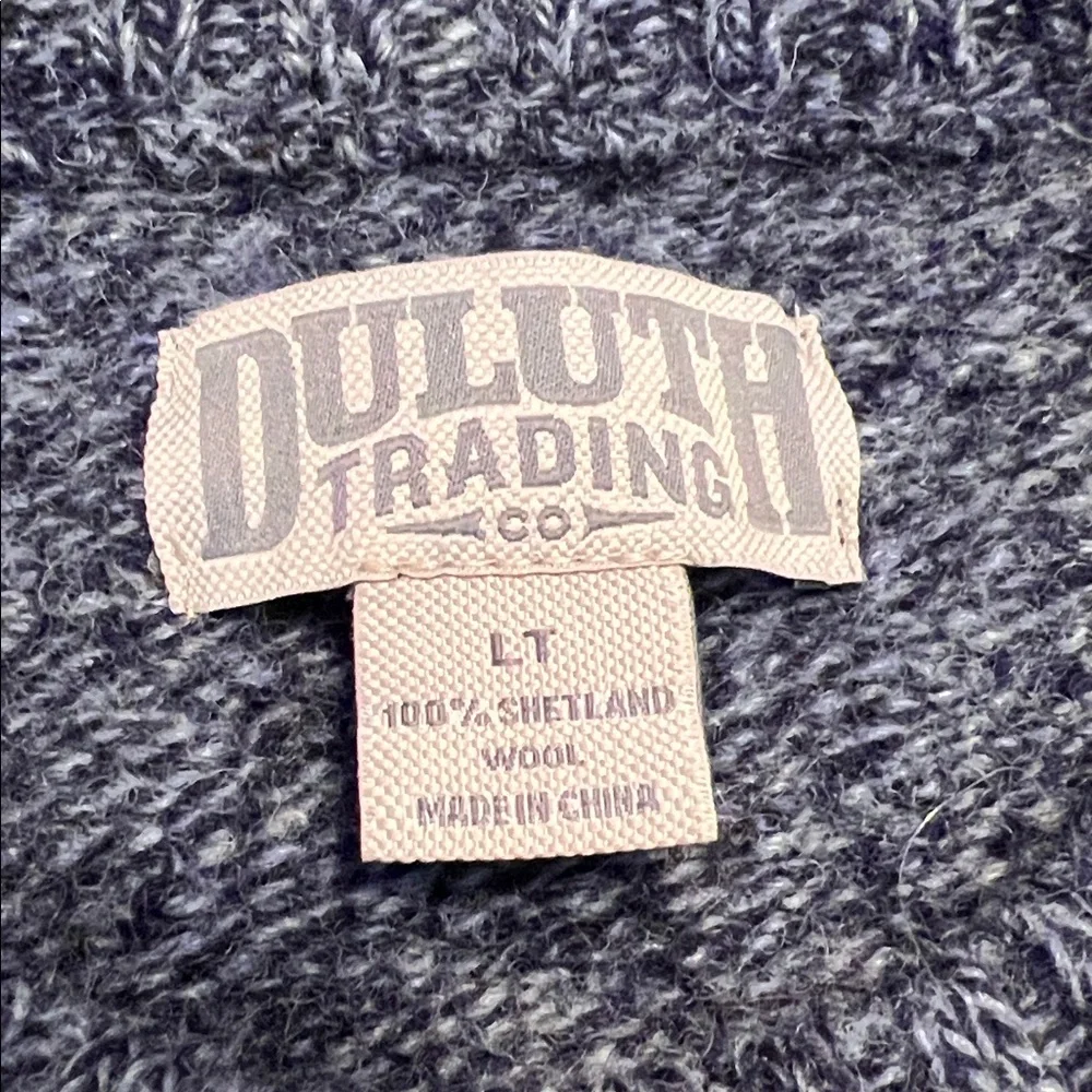 EUC Duluth Trading Co. Sweater 100%‎ Shetland Wool LT